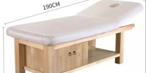 White Wooden Storage Spa Bed