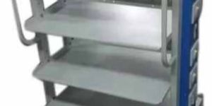 Stainless Steel 4 Shelves Laparoscopic Monitor Trolley