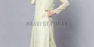 Ladies Light Green Cupro Silk Kurta with Farshi Pant