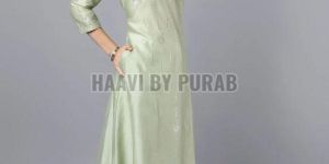 Ladies Mukaish Work Chanderi Kurta with Pant