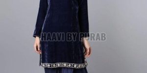 Ladies Viscose Velvet Kurta with Dupatta