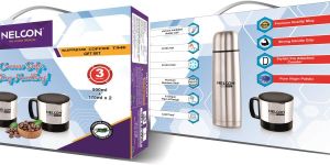SUPREME COFFEE TIME GIFT SET (FLASK 500ML + 2PC OXY CUP ASSORTED)