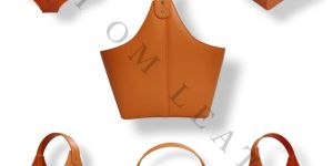 Luxury Tan Leatherette Basket