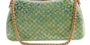 Stylish Green Resin Clutch Bag