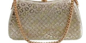 Women Beige Resin Clutch Bag