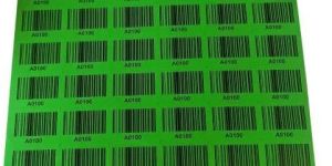 Green Barcode Sticker