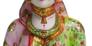 Marble Rajasthani Lady Statue