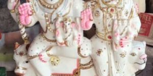 Marble Shiva Parvati Statue