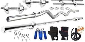 Steel Home Gym Set with Weight Plates