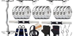Steel Home Gym Set with Weight Plates Combo