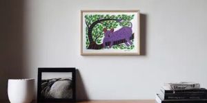 Purple Panther Painting