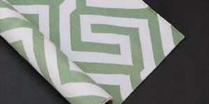 Zig Zag Green & White Durries
