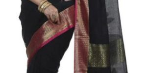 Trendy Linen Cotton Organic Saree