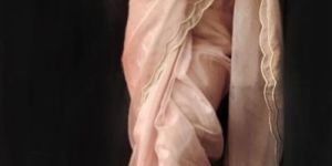 Pink Organza Draped Saree