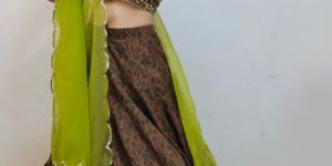 Printed Embroidered Blouse Top