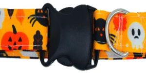 Zombi Land Cotton Dog Collar