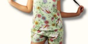 WOMENS UNICORN PRINTED NIGHTSUIT - LIGHT GREEN