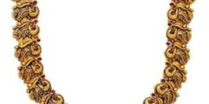 Bridal Chola Antique Malai Gold Haram Necklace