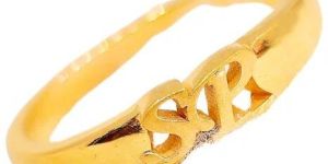 Unique Letters Gold Ring