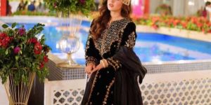 Embroidered Ladies Velvet Suit
