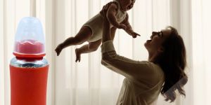 Voik Vega Joy Red Stainless Steel Baby Feeding Bottle 240ml