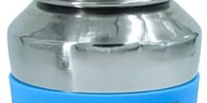 Voik Vega Silicone Sleeve Blue Cat Print Baby Feeding Bottle 140ml