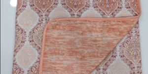 Orange Printed Cotton Dohar Blanket