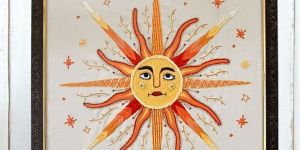 Sun God Zodiac Sign Handmade Wall Hanging