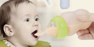 Spoon Style Silicone Baby Feeding Bottle