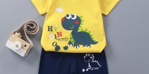 Toddler Baby Boy Printed T Shirt & Shorts Set