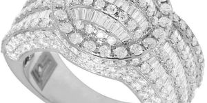 White Gold Lab Grown Diamond Ring for Mens