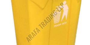 Yellow Plastic Pedal Bin with Lid