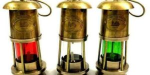 Set of 3 Brass Nautical Minor Oil Lamp