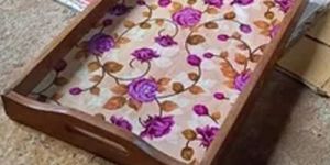 Rectangular Meenakari Serving Tray