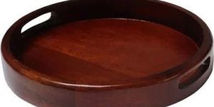 Round Wooden Serving Tray