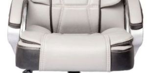 Grey Leather High Back Office Boss Chair