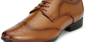 Mens Brown Lace up Oxford Brogue Shoes