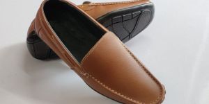 Mens Brown Mild Leather Loafer Shoes