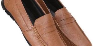 Mens Tan Mild Leather Loafer Shoes