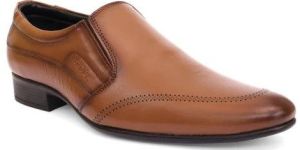 Mens Tan Slip on Formal Loafers Shoes