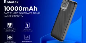 Robotek S15 Electra 10000 mAh Power Bank with Built-in 2 Types of Cables