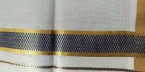 Mens Golden Tissue Cotton Dhoti
