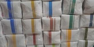 Mens Single Fancy White Dhoti