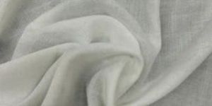 White Poly Linen Fabric
