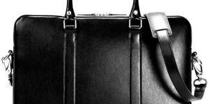 NL-110 BLK Leather Laptop Bags
