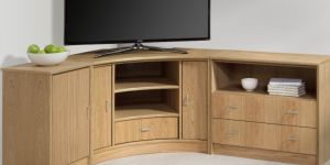 Wooden Corner TV Unit
