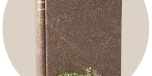 Yellow Teak Book Shaped Headstone