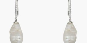 VERONA PEARL SILVER DROP EARRINGS