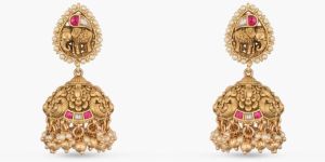 VIRAAJ ANTIQUE SILVER JHUMKAS