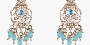 Zarina CZ Aqua Drop Earrings